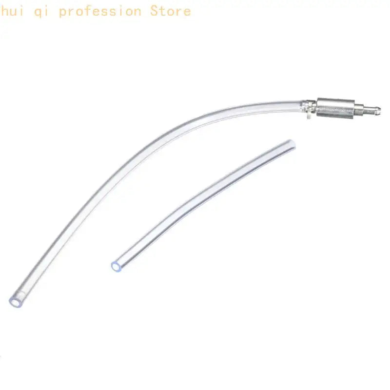 Clear PVC Motorcycle Bleeder Hose with Metal Fitting, Hose Clip and Backflow Control Design for Brake System Maintenance Tasks Quake silver CN