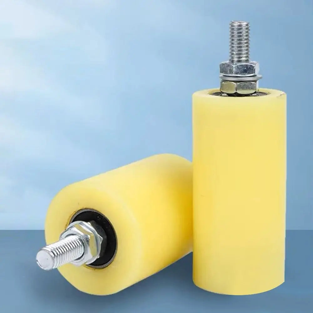 Durable Nylon Slide Gate Guide Roller Plastic Double Bearing Gate Assembly Support Thickened Bearing Guiding Wheels Sliding Gate Quake