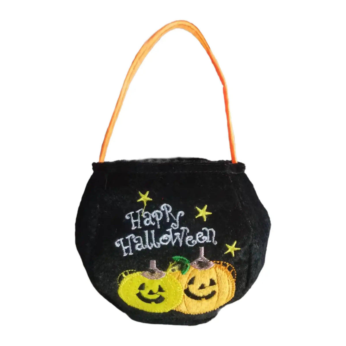 Halloween Trick or Treat Bag Multipurpose with Handle Halloween Treat Bag Quake Two Pumpkins