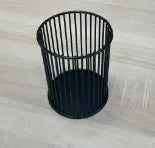 Nordic Metal Wrought Iron Storage Finishing Basket Stationery Makeup Brush Storage Bucket Multi-function Quake No.10 No Brush