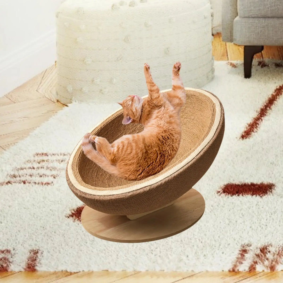Cat Scratcher Board Cat Scratch Pad Bowl Luxury Versatile Furniture Protection Quake Default Title