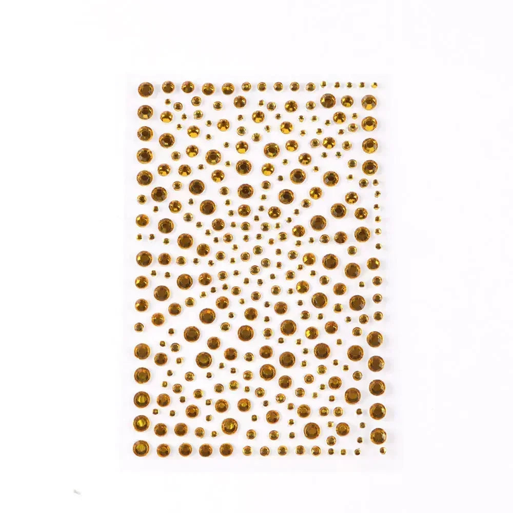 Rhinestone Face Sticker Diamond Party Eyes Makeup Bright Crystal Self-adhesive DIY Sticker Girls Face Decoration Sticker Quake NO.36