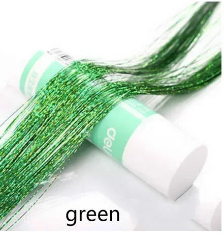 93cm/100cm Holographic Hair Extensions Accessories Glitter Hair Tinsel Sparkle Shiny 120 Strands Bling Twinkle Hair Extensions Quake No 5 100 cm