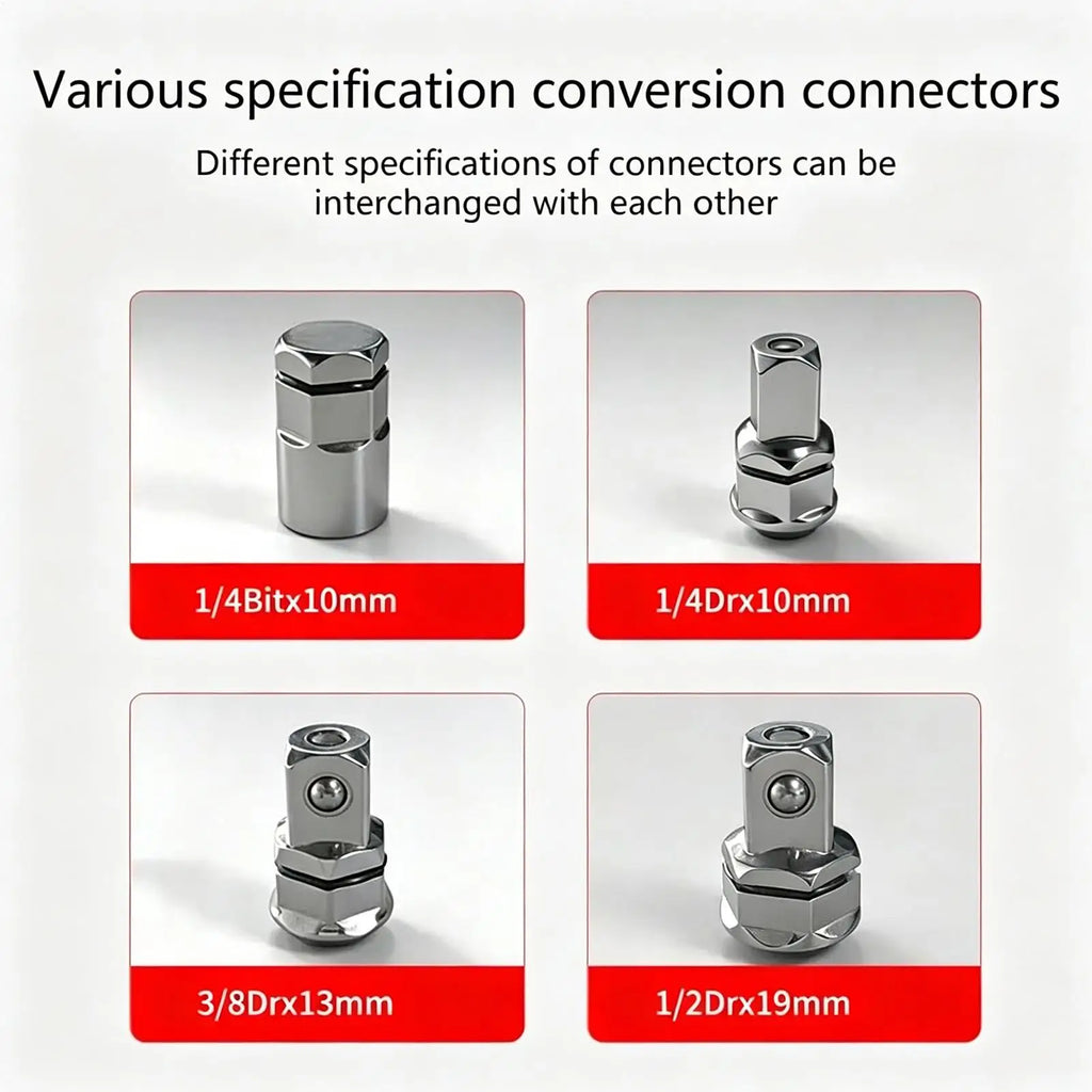 Ratchet Socket Plug Adapters Torque Tool Extension Attachments Ratchet Socket Adapters for Home Improvement House Renovation Quake