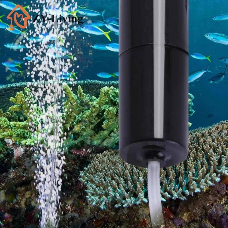 Aquarium Oxygen Air Pump USB Small Oxygenator for Fish Tank Silent Air Compressor Mini Aerator Portable Fish Tank Accessories Quake
