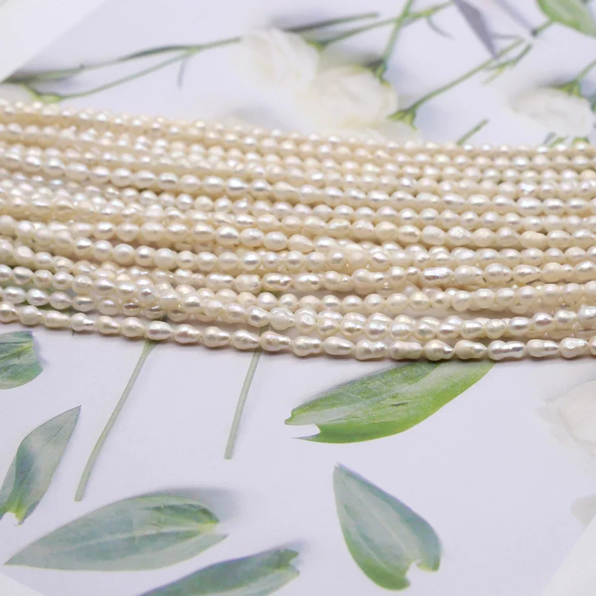 A Natural Freshwater Pearl Small Pearl Rice-Shaped Pearl 3-4mm For Jewelry Making DIY Necklace Braclet Earrings Accessory Quake