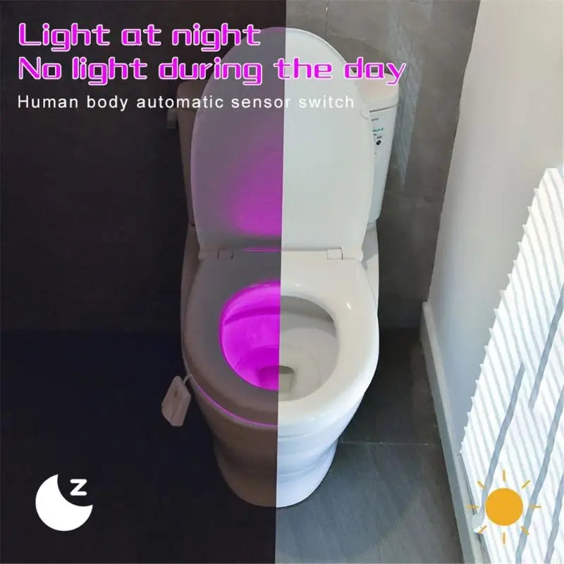 Energy Saving LED Toilet Light With Creative Projection Pattern Human Body Sensors And Long Lasting Battery For Bathroom K1KF Quake