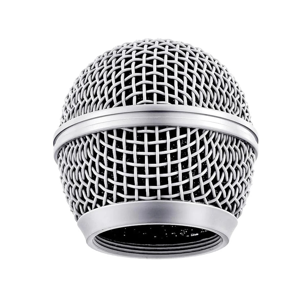 1 PC For Shure SM58 Wireless Microphone Replacement Metal Microphone Grille Replacing Professional Mic Ball Head Mesh Grilles Quake sliver