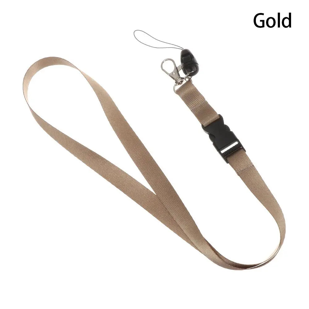 Cute ID Card Rope Fashion Mobile Phone Lanyard Mobile Phone Straps Neck Strap Keys Gym Holder Quake Gold