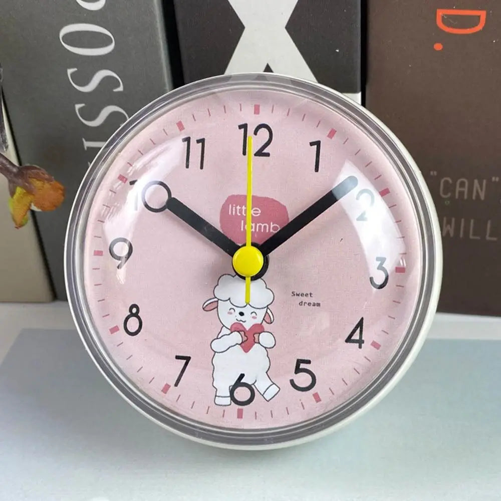 Modern Kitchen Minimalist 3D Mini Sucker Battery Powered Wall Clock Wall Watch Home Decor Shower Clocks Quake 3