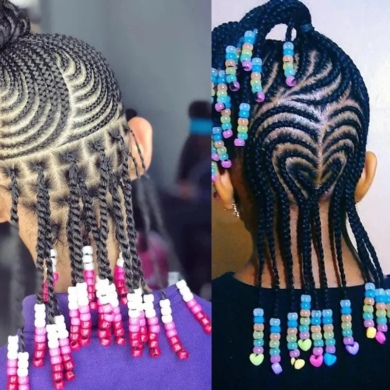 100pcs Multi Colored Braid Hair Dread Dreadlock Beads Hair Rings Tube Cuffs for Styling Accessories Braiders Hair Styling Tools Quake