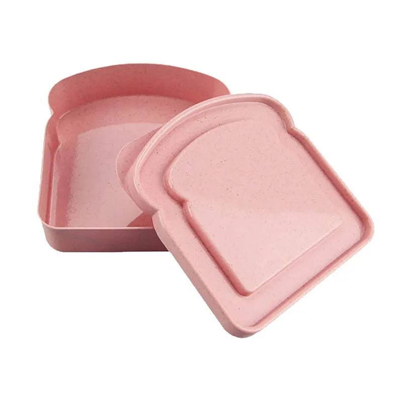 Toast Shaped Lunch Box Sandwich Container Leakproof Bento School Office Picnic Lunch Box for Kids Food Storage Containers Quake
