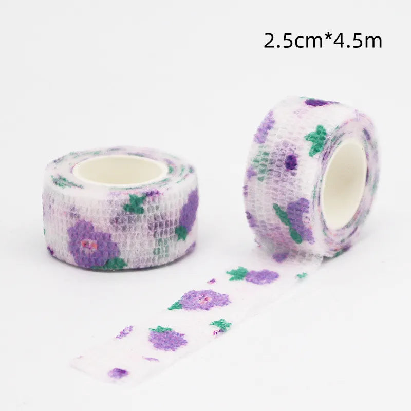 1 Pc Self Adhesive Elastic Bandage Protection Finger for Writing First Aid Kit Colorful Tape New Tattoo Accessories 2.5cm X 4.5m Quake NO.4