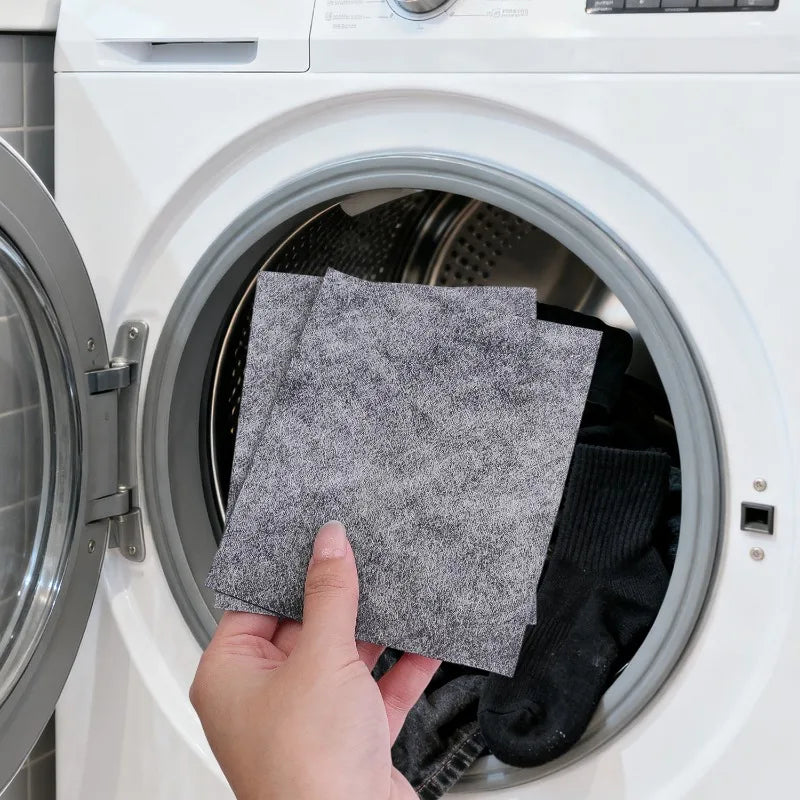 50/1PCS Laundry Black Color Enhancer Sheets for Dark & Black Fabrics Clothing Brightening Sheets Prevents Fading Laundry Paper Quake