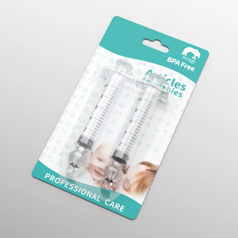 vvocci Lavado Jeringa 10ML/20ML Lavado Nasal Bebe Aspirador Nasal Para Bebe Baby Nasal Aspirator Syringe Baby Nose Cleaner Quake transparent 2pc box