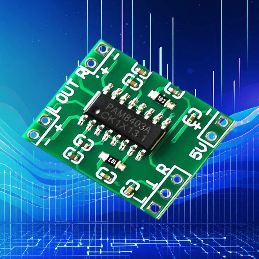 PAM8403 Mini Power Amplifier Board Module 2.5V-5.5V 2 Channels Stereo Audio Amplifier Module USB Power Supply for Volume Control Quake