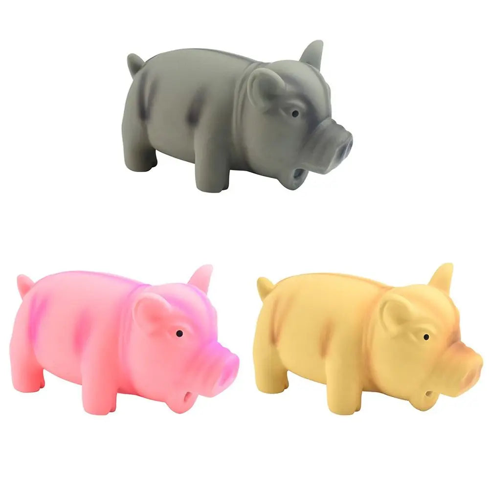 Chew Training Pets Accessories Interactive Squeak Latex Pet Chew Rubber Sound Pig Dog Chew Quake
