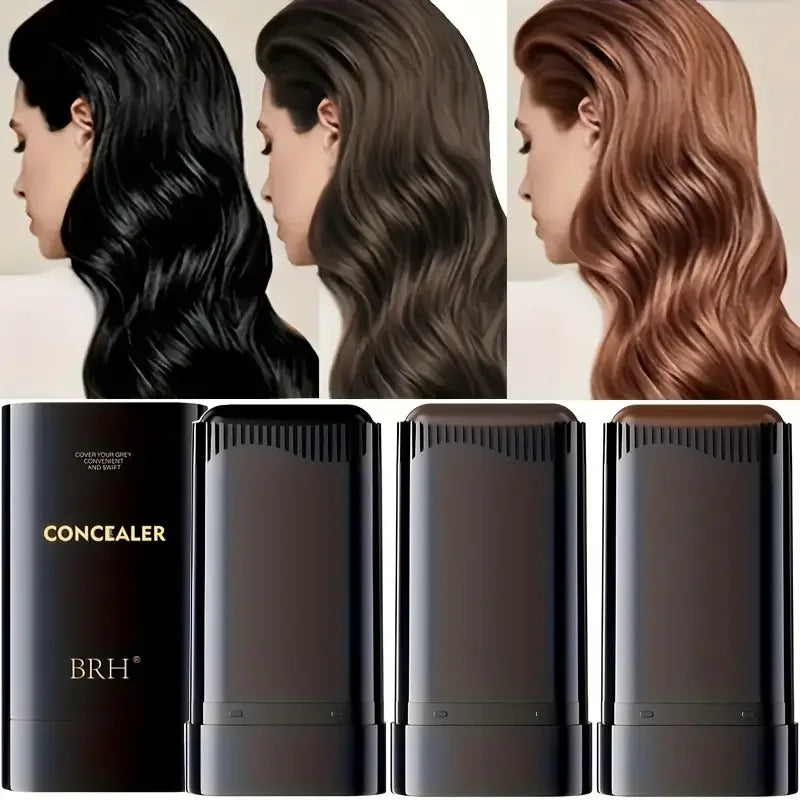 3 Colors Hair Stick to Cover White Hair Without Fading,Disposable Hair dye stick,Plant Hair Dye,Roots Hair Color Replenishment Quake