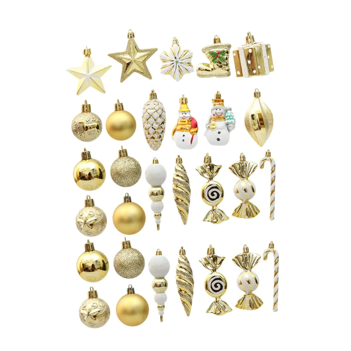 Christmas Tree Ball Ornaments Shatterproof Hanging Christmas Balls Set for Decoration Home Birthday Porch Yard Celebration Quake gold 29pcs