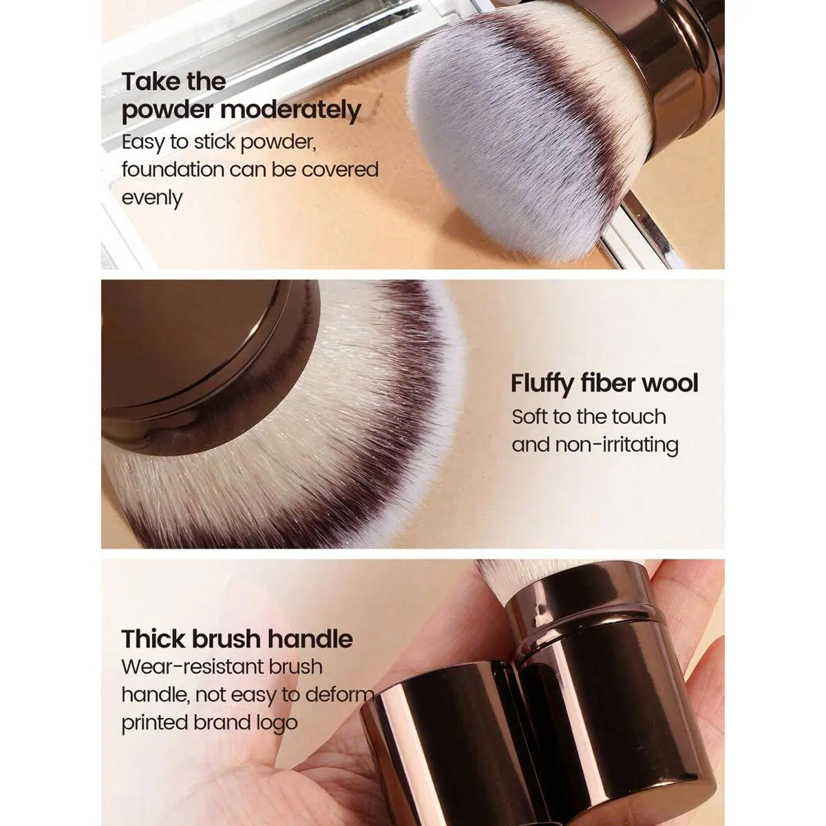 1pcs Retractable Blush Brush Kabuki Foundation Brush Soft Fluffy Powder Contour Makeup Brushes Portable Makeup Tools Quake