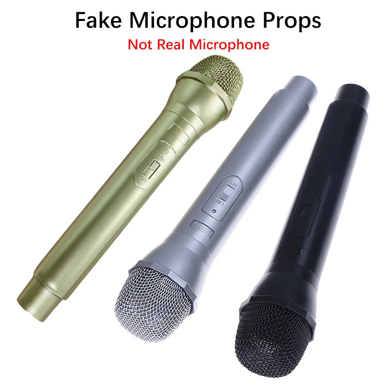 Microphone Prop Fake Plastic Microphone Kids Toys Party Favors Home Decoration Ornaments Quake