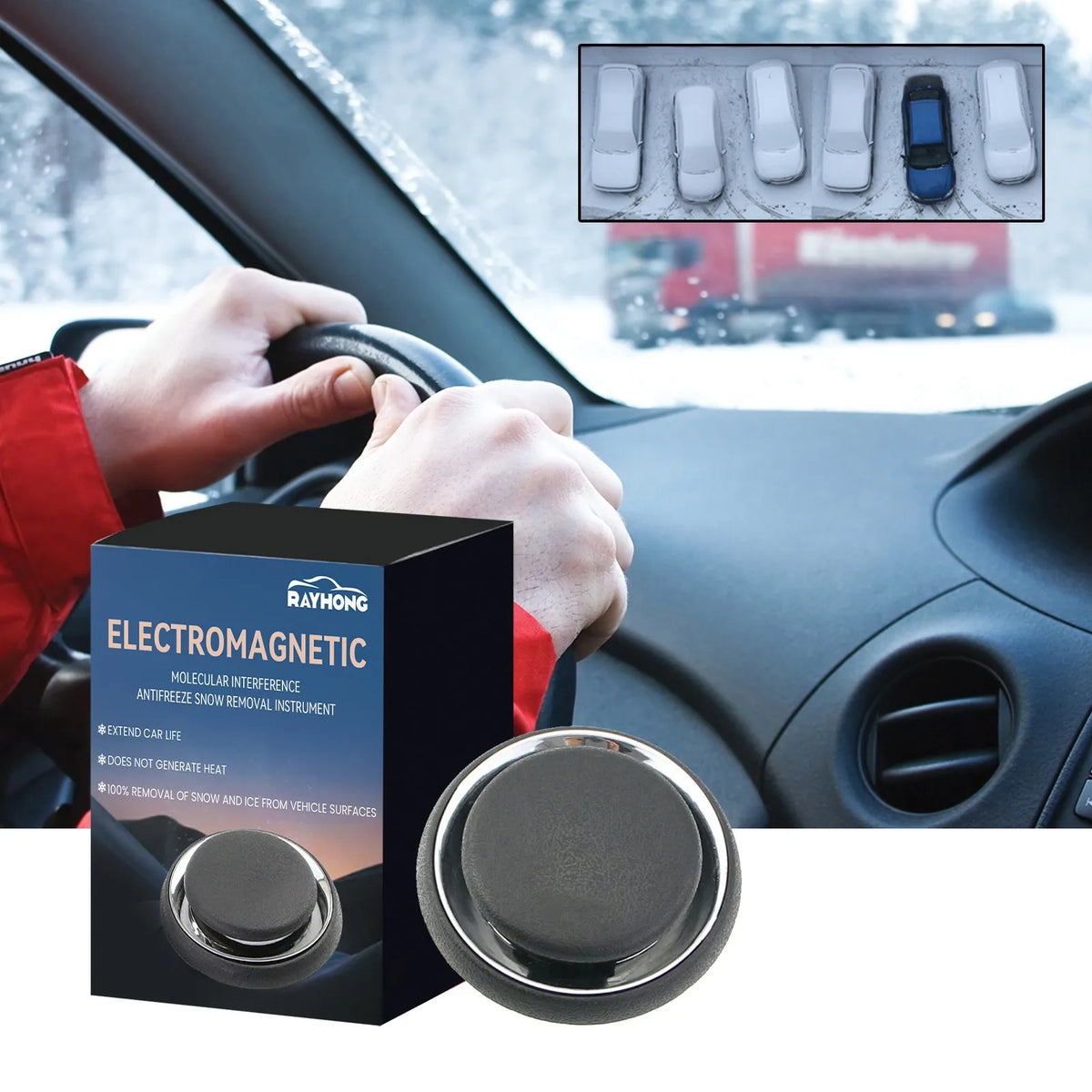 Portable Solar And USB Car Ice Remover For Windshields, Rearview Mirrors, SUVs, Trucks, RVs – Fast De-icing Anti-Freeze Tool Quake