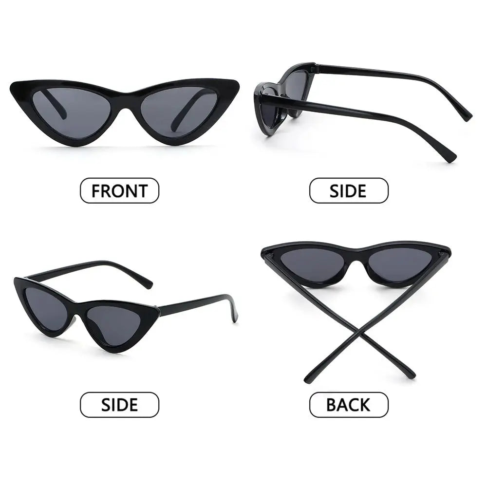 Fashion Candy Color Sunglasses Kids Aged 3-9 Years Trendy Retro Cat Eye Sun Glasses Boys Girls Non-Polarized Shades Party Favor Quake