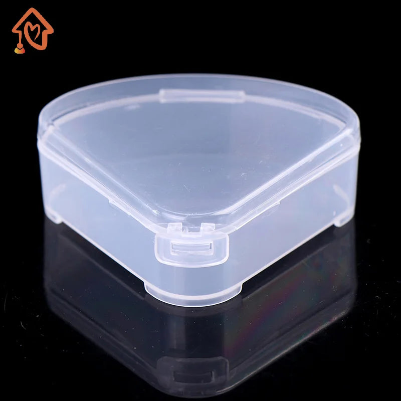 1Pcs Portable Triangle Sponge Transparent Cosmetic Bag Makeup Puff Box Storage Case , 7*6.5cm Quake
