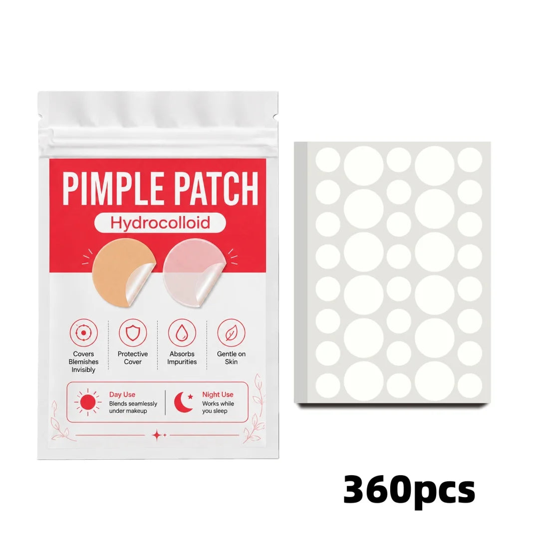 360/720Pcs Hydrocolloid Facial Concealer Patches, Nude & Clear 2 Shades, Invisible Blemish Cover Stickers, Day & Night Use Quake tou360pcs