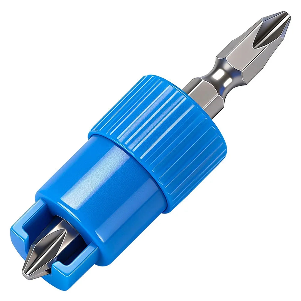 Magnetic Bit with 6.35mm Shank and Spring-Activated Tip Designed for Controlled Engagement and Reduced Tip Deflection Quake