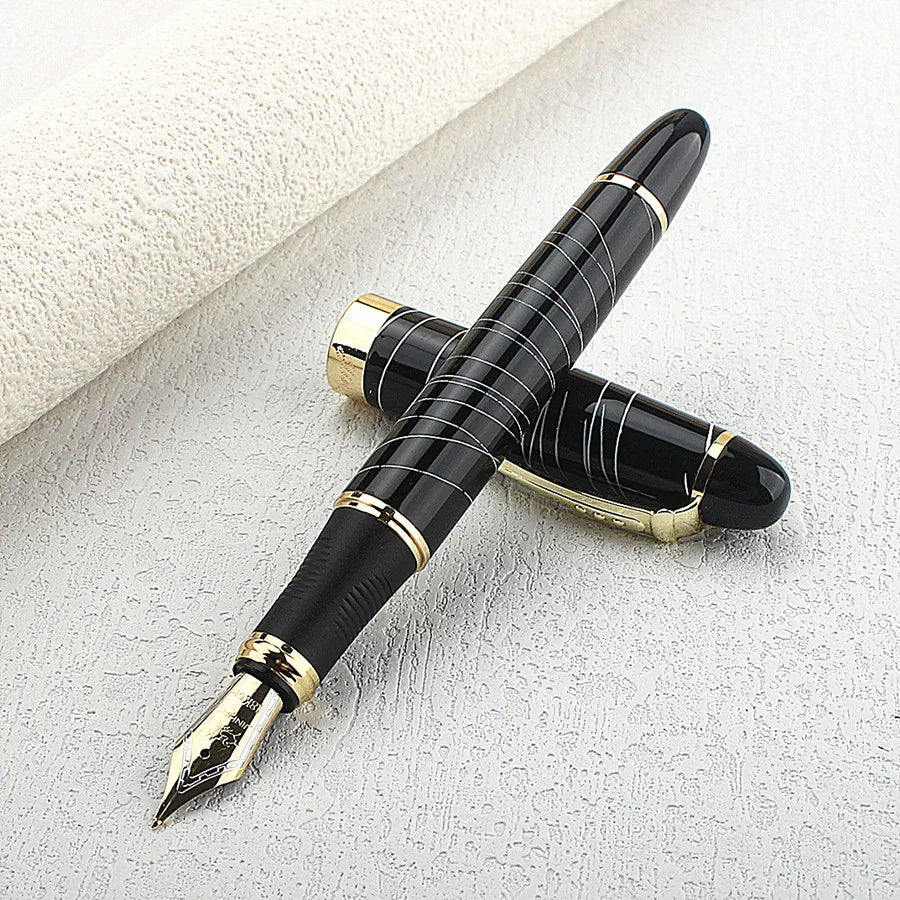 Jinhao X450 Classics Thick Body 1.0 mm Bend Nib Calligraphy Pen High Quality Metal Fountain Pen Luxury Ink Gift Pens for Writing Quake