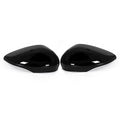 For Ford Fiesta MK7 2008-2017 Car Replacement Rearview Side Mirror Cover Wing Cap Exterior Door Case Trim Carbon Fiber Look Quake Gloss Black