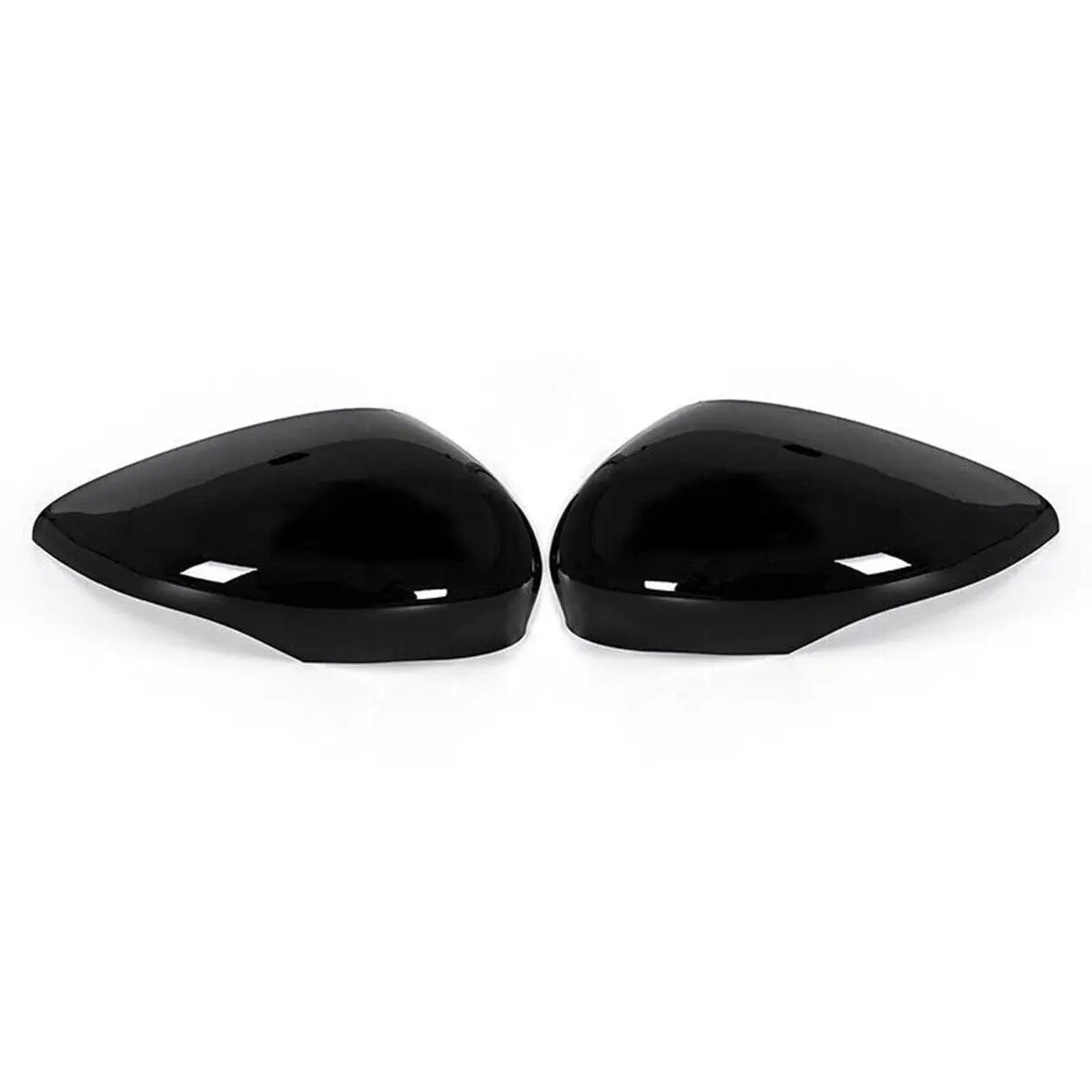 For Ford Fiesta MK7 2008-2017 Car Replacement Rearview Side Mirror Cover Wing Cap Exterior Door Case Trim Carbon Fiber Look Quake Gloss Black