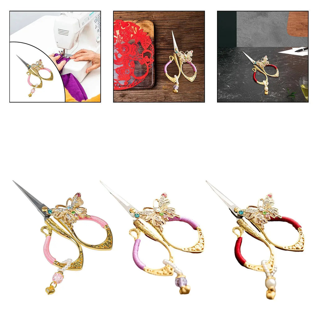 Sewing Scissors Detail Shears Yarn Thread Cutter DIY Projects Tea Scissors Small Scissors for Knitting Needlework Quilting Quake