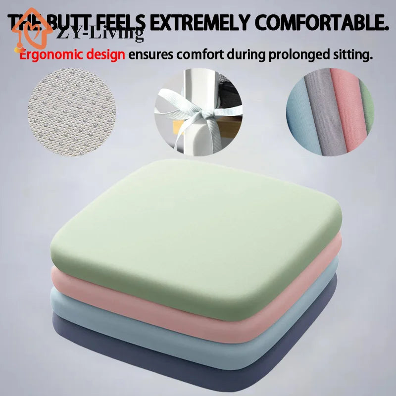 1Pcs 40/45cm Thick Seat Cushion Ultra Soft Memory Foam Office Chair Pad Breathable Rebound Waist Cushion Quake
