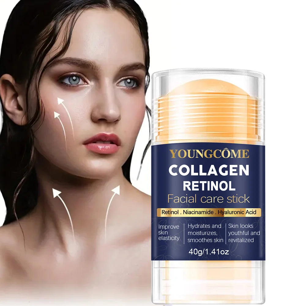 Collagen Retinol Facial Care Stick Moisturizing Deep Hydration Suitable for dry Aging Face Cream Moisturizing Skin Repair Quake