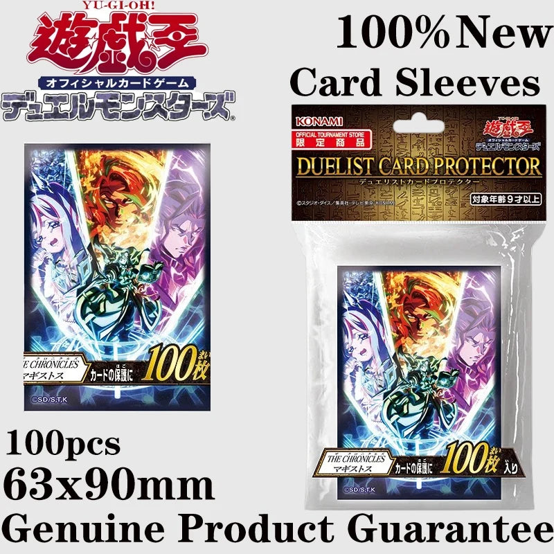 2026 New Yu-Gi-Oh! Official Chronicle Series 100Pcs Limited Card Sleeves Crowely Aleister Magistus Card Protector Anime Gift Toy Quake