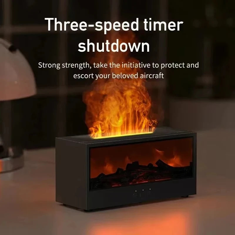 7-color Flame Air humidifier Aromatherapy Diffuser Essentialoils Large capacity durability silent Quake