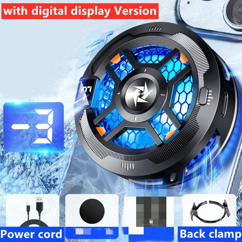 SL18 TEC Cooler Magnetic phone cooler with temperature display for iPhone Android phone tablet game cooler cooling fan Quake digital display