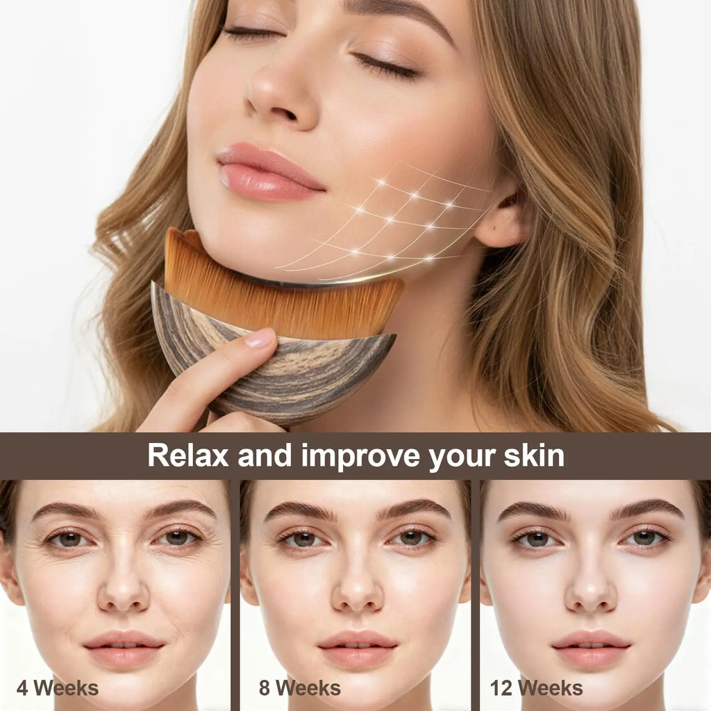 2 PCS Lymphatic Contour Face Brush, Lymphatic Drainage Brush for Face, Chin & Neck. Features a Newly Upgraded Ergonomic Design Quake