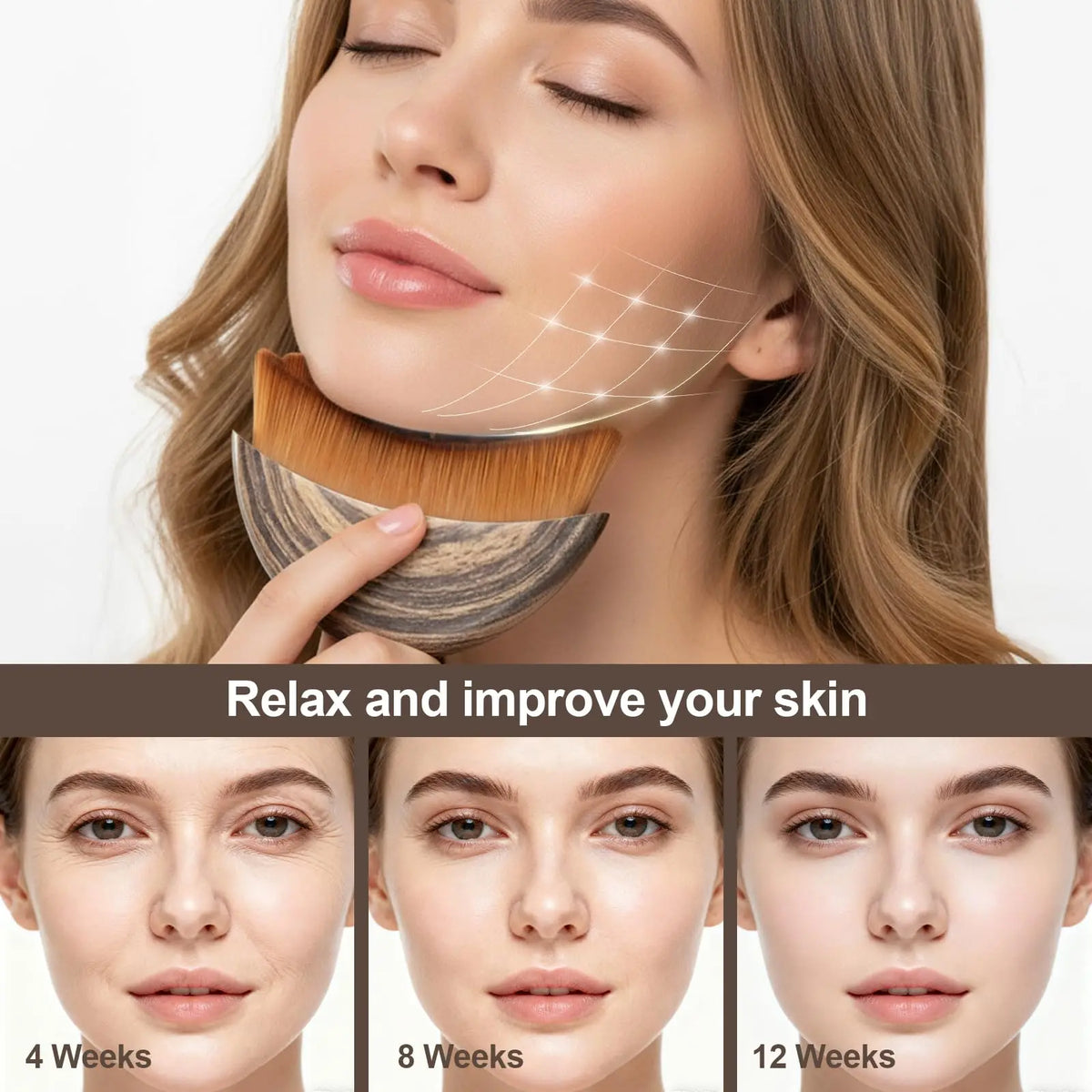 2 PCS Lymphatic Contour Face Brush, Lymphatic Drainage Brush for Face, Chin & Neck. Features a Newly Upgraded Ergonomic Design Quake