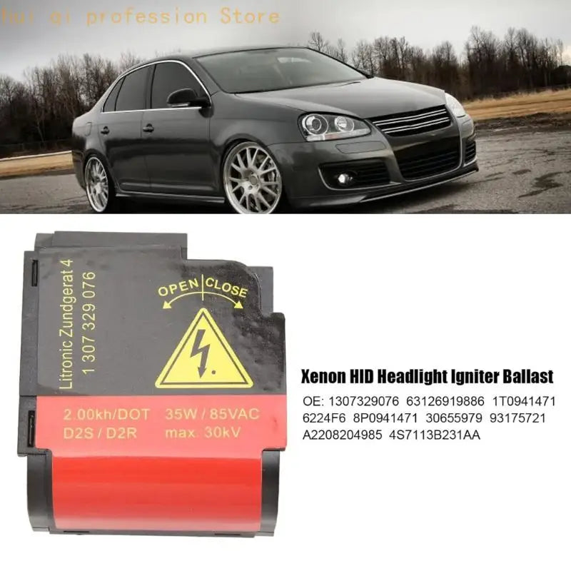 Vehicle Headlight Starter Ballast 1307329076, Plastic Housing Single Unit for Lighting Repair and Service Supply for Daily Quake