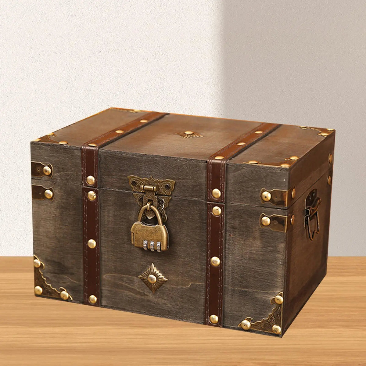 Vintage Wooden Storage Box Decorative Box for Small Objects Trinkets Jewelry Quake XL