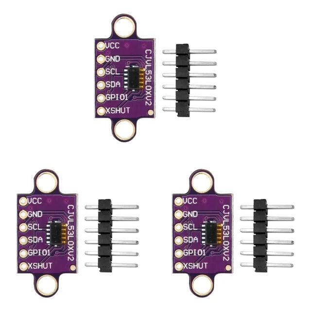 1-10PCS VL53L0X Time-of-Flight (ToF) Laser Ranging Sensor Breakout 940nm GY-VL53L0XV2 Laser Distance Module I2C IIC with Pin Quake 3pcs