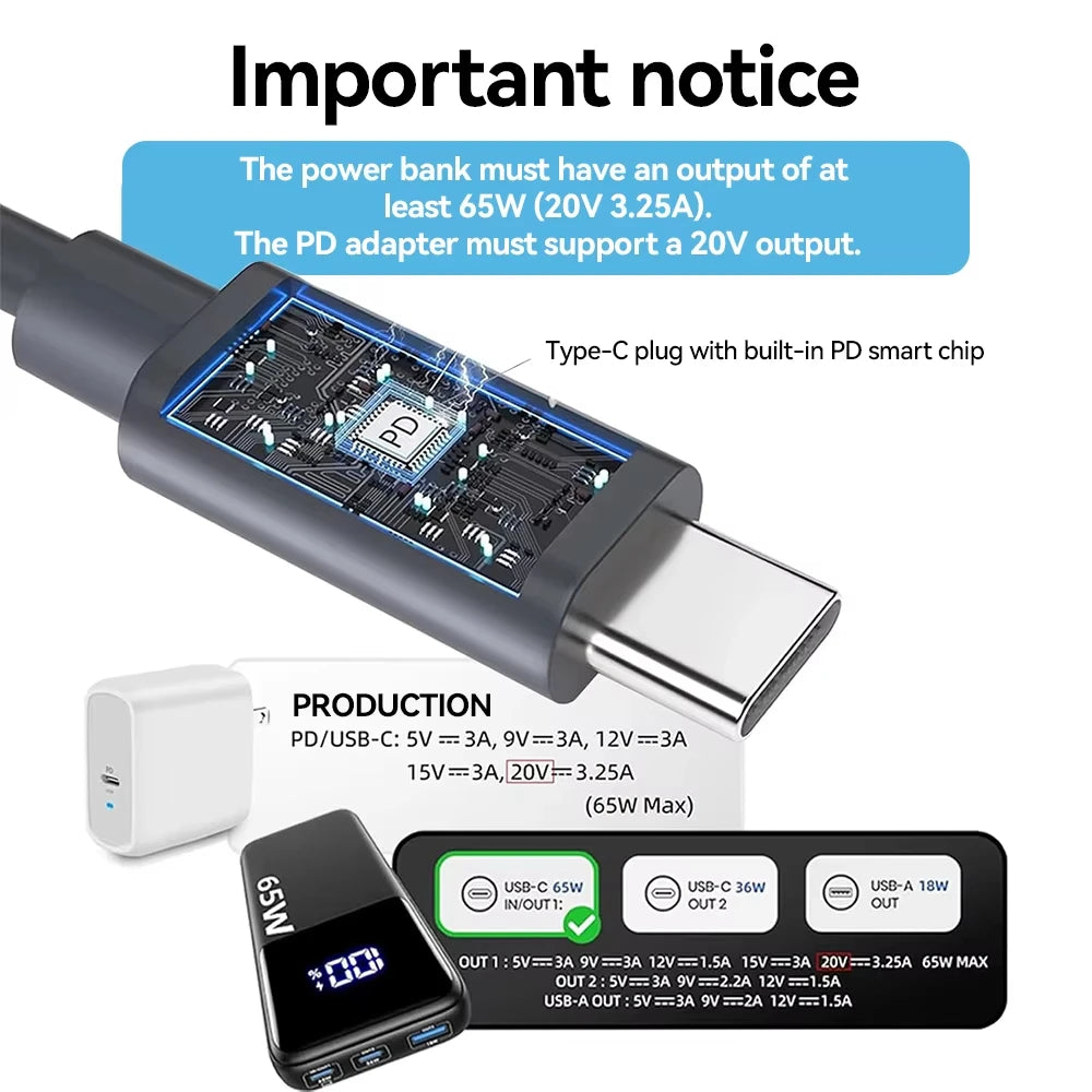 For Starlink Mini 3-In-1 Car Charger Waterproof Extension Cable, 18AWG, USB C. Equipped With A Voltmeter Quake