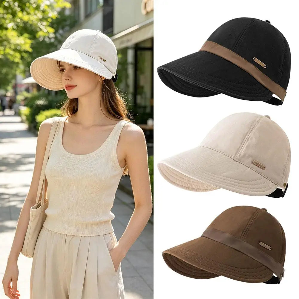 Quick Dry Hat Summer Empty Cap for Women Men Foldable Sunhat Outdoor Beach Fishing Hat Sunscreen Cap Adjustable Wide Brim Caps Quake