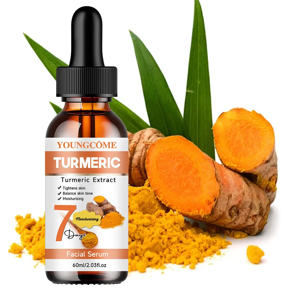 Turmeric Facial Essence Nourishing Brightening Fade Dark Spot Skin Care Firming Glowing Complexion Moisturizing Quake
