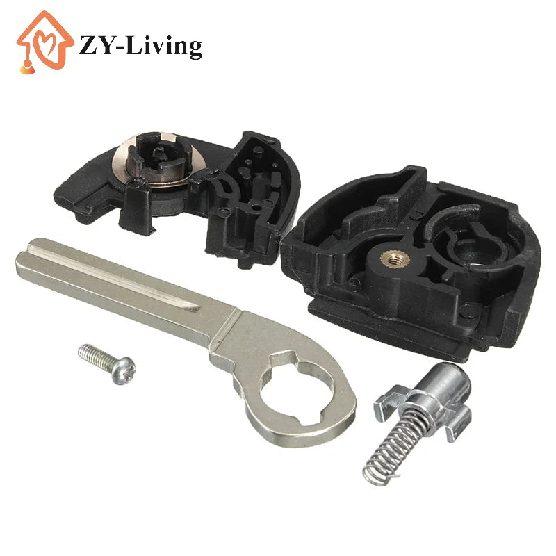 1Pcs Remote Case Flip Key Head Part with Uncut For S60 S80 V70 XC70 XC90 Quake