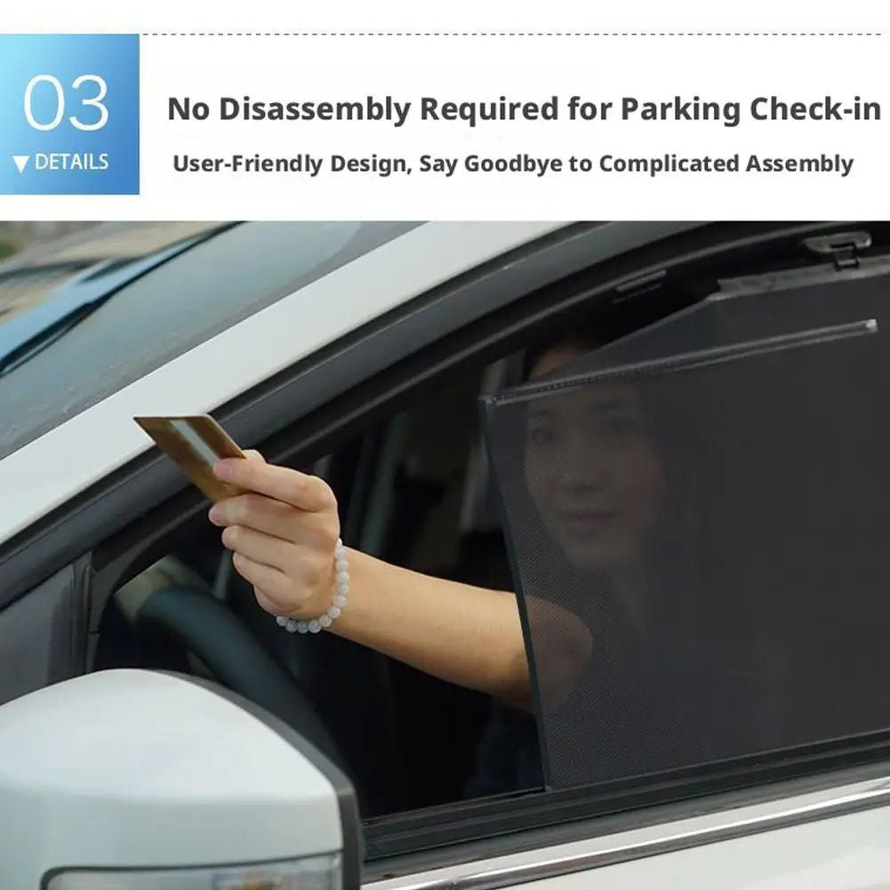 Retractable Car Window Shade Sunshade Side Window Curtain Sun Protection Heat Insulation Privacy Blocker Auto Accessories Quake