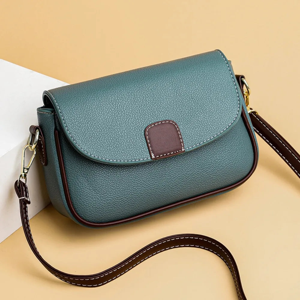 Brand Design PU Leather Handbags Women Fashion Simple Crossbody Bags Ladies Luxury Advanced Sense Shoulder Bag Quake